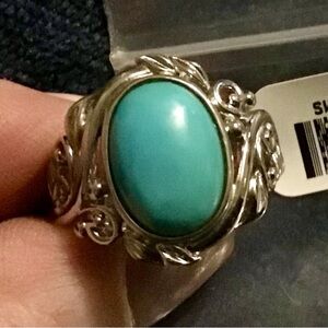 JTV Sleeping Beauty Turquoise Silver Ring